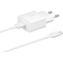 "Samsung Schnellladegerät 15W Netzteil inkl. Datenkabel USB Type-C white"