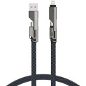 "4smarts USB-C Kabel ComboCord Flat 240W. 1.5m + Keyring Kabel"
