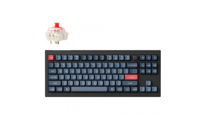 "Keychron V3 Max (schwarz/blaugrau. DE-Layout. Gateron Jupiter Red. Hot-Swap. RGB)"