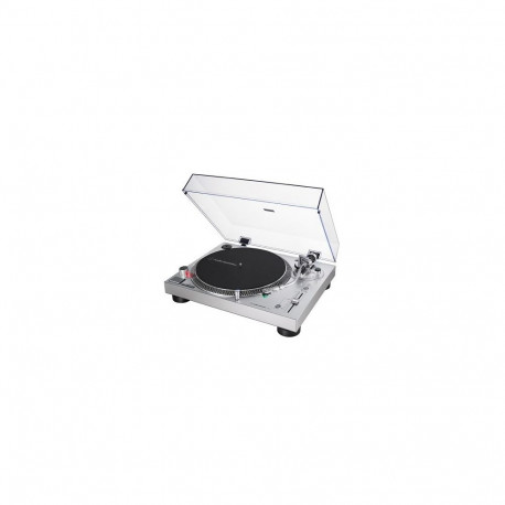 "Audio-Technica AT-LP120X Direktangetriebener Plattenspieler. silber"
