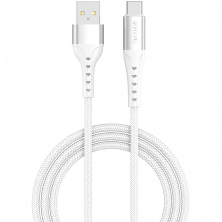 "4smarts USB-A auf USB-C Kabel PrimeCord 18W 1.5m. weiss"