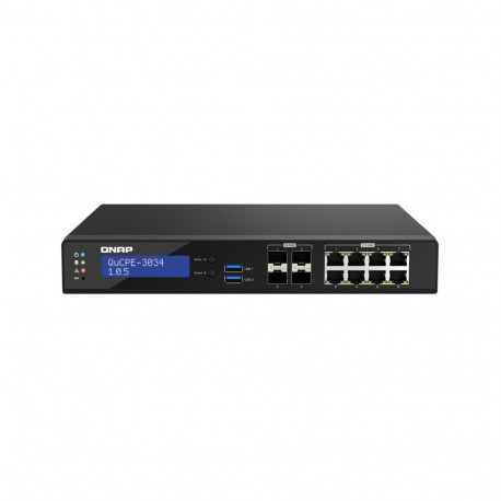 "QNAP QuCPE-3034-C3758R-16G Intel Atom C3758R 8x2.5GbE RJ45 ports and 4x10GbE SFP+ ports 2xM.2 2280