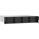 "QNAP 12-Bay-Rackmontage-NAS AMD Ryzen V1000 Serie V1500B 4C/8T 2,2GHz 8GB DDR4-RAM 2x2,5 GbE LAN op