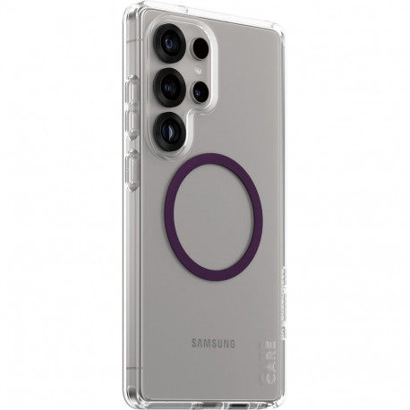 "CARE Flagship Case Clear w. Plum Purple QI Galaxy S25 Ultra"