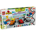 "LEGO 10445 DUPLO F1 Team Rennautos mit Rennfahrern" "LEGO 10445 DUPLO F1 Team Rennautos mit Rennfahrern"