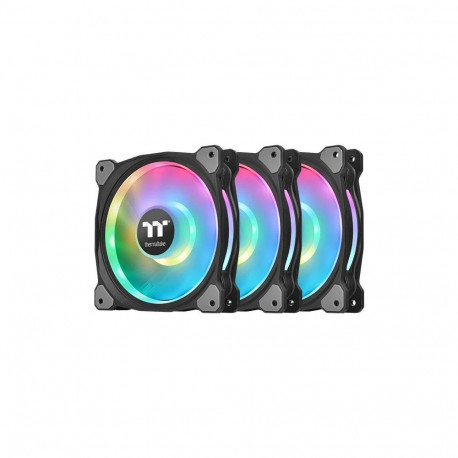 "140mm Thermaltake Riing Duo 14 RGB Radiator Fan 3 Pack Dual Riing"