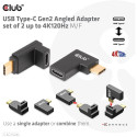 "Club3D Adapter USB 3.2 Typ C  USB 3.2 Typ C gewinkelt St/Bu"