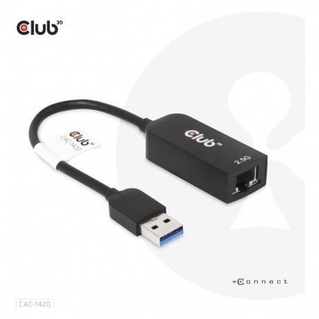 "Club3D Adapter USB 3.2 Typ A > RJ45 2.5Gb"