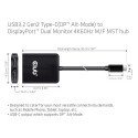 "Club3D MST-Hub USB 3.2 Typ C > 2x DP 4K60Hz St/Bu"