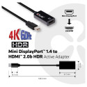 "Club3D Adapter MiniDisplayPort > HDMI 2.0b HDR 4K60Hz aktiv retail"