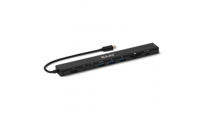 "Club3D USB-C 10in1-HUB >HDMI/3xUSB-C/3xUSB/LAN 8K30Hz PD140W"