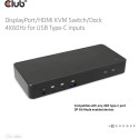 "Club3D KVM Switch 4K60Hz 2x USB-C> HDMI/DP/3xUSB/2xUSB-C/LAN"