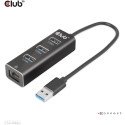 "Club3D Adapter USB 3.2 Typ A > 3x USB 3.2 Typ A/LAN"