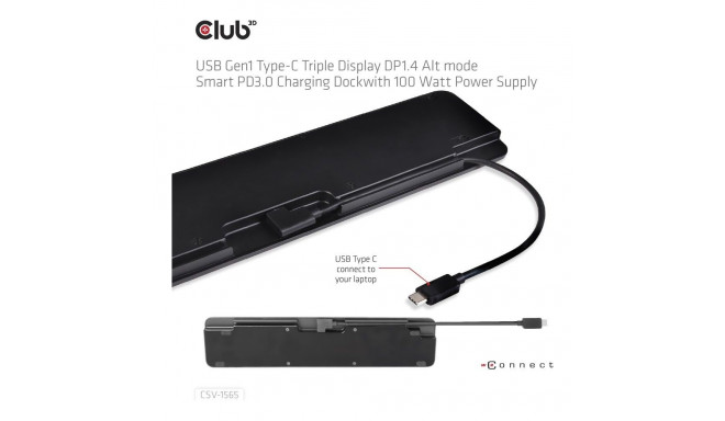 "Club3D 4K ChargingDock USB-C ->5xUSB3/DP/HDMI/VGA/LAN 100W"