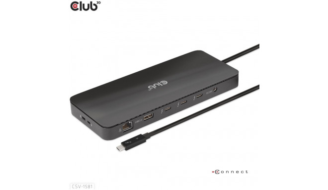 "Club3D Thunderbolt4 11-in-1 Dockingstation 2 Displays St/Bu"