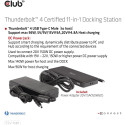 "Club3D Thunderbolt4 11-in-1 Dockingstation 2 Displays St/Bu"