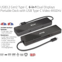 "Club3D USB-C 6in1-HUB >HDMI/2xUSB-C/2xUSB/LAN 8K30Hz PD100W"