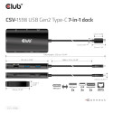 "Club3D USB-C 7in1-HUB >2xDP/2xUSB/2xUSB-C/LAN 4K60Hz PD100W"