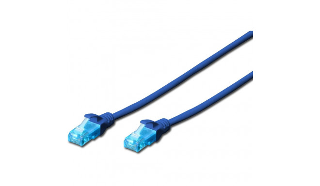 "DIGITUS Patchkabel Cat5e U/UTP 2xRJ45 1,0m CCA blau Hebels. Polybeutel"