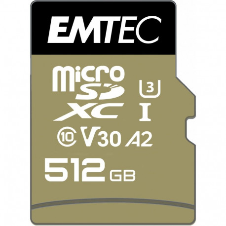 "CARD Emtec m512GB UHS-I U3 V30 A2 SpeedIN Pro + Adapter"