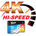 "CARD Micro 64GB Silicon Power UHS1(U3) Superior Pro Col+Ad"
