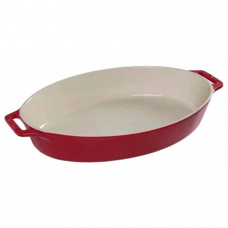 "Staub Auflaufform Keramik. oval. Kirsche. 37cm"