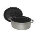 "Staub La Cocotte 31cm oval Graphit-grau. Gusseisen"