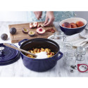 "Staub La Cocotte 24cm rund dunkelblau. Gusseisen"