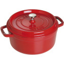 "Staub La Cocotte 24cm rund. Kirsch-rot. Gusseisen"