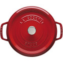 "Staub La Cocotte 24cm rund. Kirsch-rot. Gusseisen"