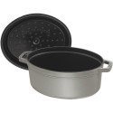 "Staub La Cocotte 29cm oval Graphit-grau. Gusseisen"