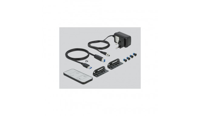 "DELOCK DisplayPort 1.4 KVM Switch 8K 30Hz mit USB 3.0 und Audio"