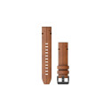 "Garmin Ersatzarmband QuickFit 22mm Leder Braun/Schiefergrau"
