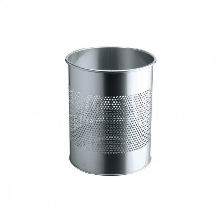"DURABLE Papierkorb Metall rund 15L Perforation 165mm silber"