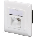 "DIGITUS RJ45Dose Cat6a 2xRJ45 geschirmt Aufputz Signalweiß"