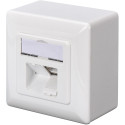 "DIGITUS RJ45Dose Cat6a 2xRJ45 geschirmt Aufputz Signalweiß"