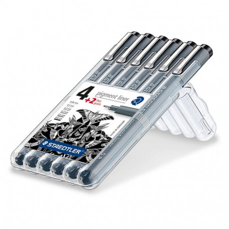 "STAEDTLER pigment liner schwarz 6ST Box"