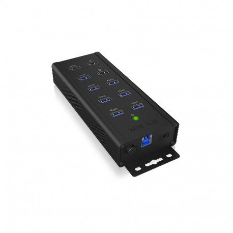 "ICY BOX IB-HUB1703-QC3 USB 3.0 HUB 7-Port 7xUSB 3.0; 3xLadeanschluss QC3.0"