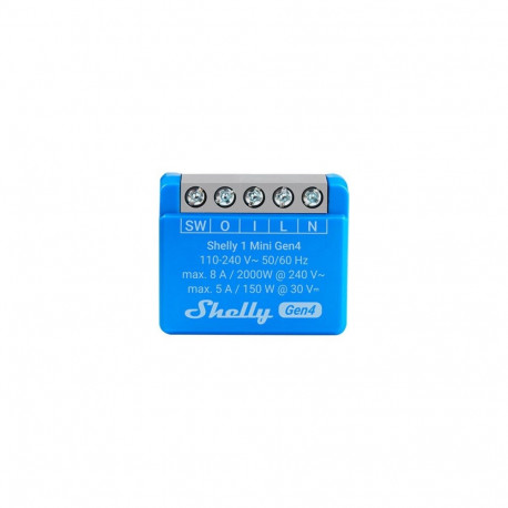 "Shelly Relais ""1 Mini Gen4"" WLAN BT max. 8A 1 Kanal WLAN Matter Zigbee Bluetooth Unterputz"