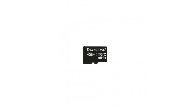 "CARD 4GB Transcend Premium MicroSDHC 10MB/s"