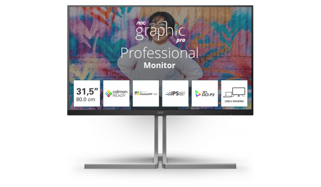 "AOC 80.0cm (32"") U32U3CV 16:09 2xHDMI+DP+USB-C 4K IPS bl."