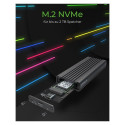 "ICY BOX IB-1824ML-C31 Externes USB-C 3.2 Gehäuse für M.2 NVMe SSD mit LED-Beleuchtung"