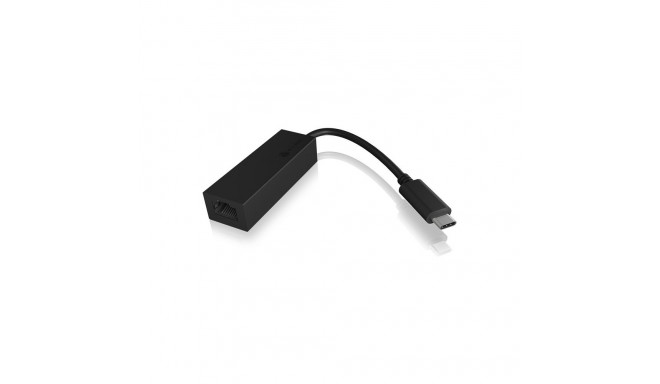 "ICY BOX IB-LAN100-C3 USB-C > Gigabit LAN (ST-BU) Adapter Schwarz"