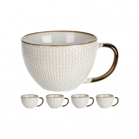 MUG 460ML STONEWARE 4ASS