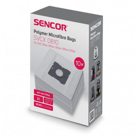 Dust bags 10 pcs Sencor SVC55, 60, 83, 85, 93