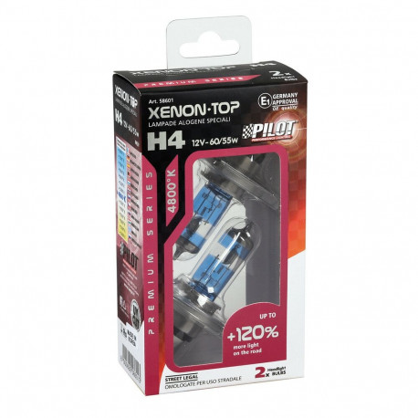 H4 ksenoon pirn 2 tk, 55/60W, P43 +120%