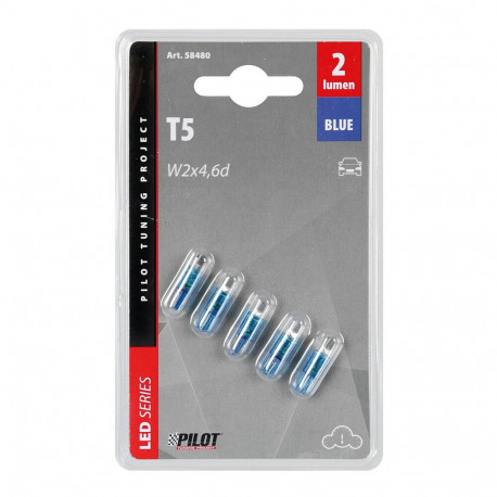 Led pirnid 5 tk,12V,W2#4,6D sinine