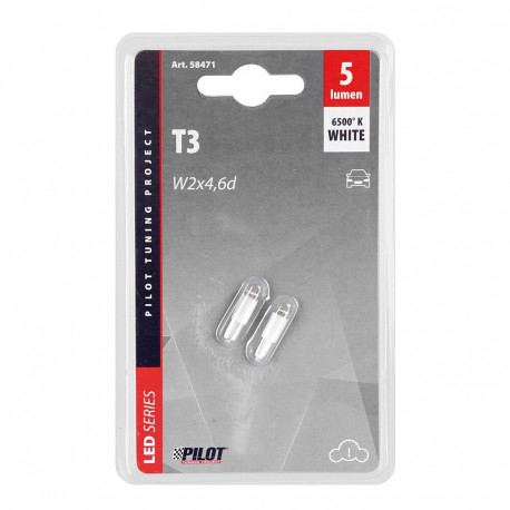 Hüper led 2tk,W2x4,6d, valge