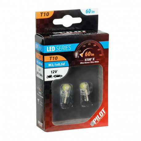 Led pirn T10, 6 COB ledi, 2tk, 12V