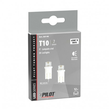 Pirnid LED, 2tk, T10 valged 12V
